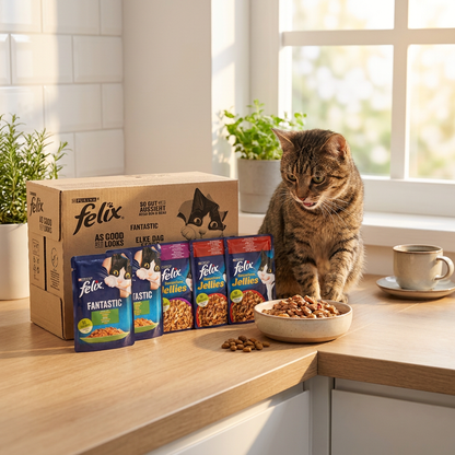 Felix mokra karma dla kota z prebiotykiem 96 x 85 g – saszetki w galaretce, mix smaków