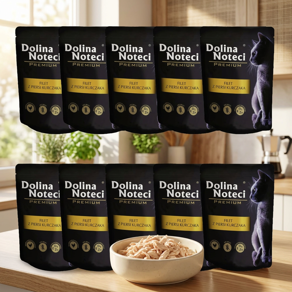 Dolina Noteci Premium mokra karma dla kota filet z kurczaka 10x85 g – bezzbożowa