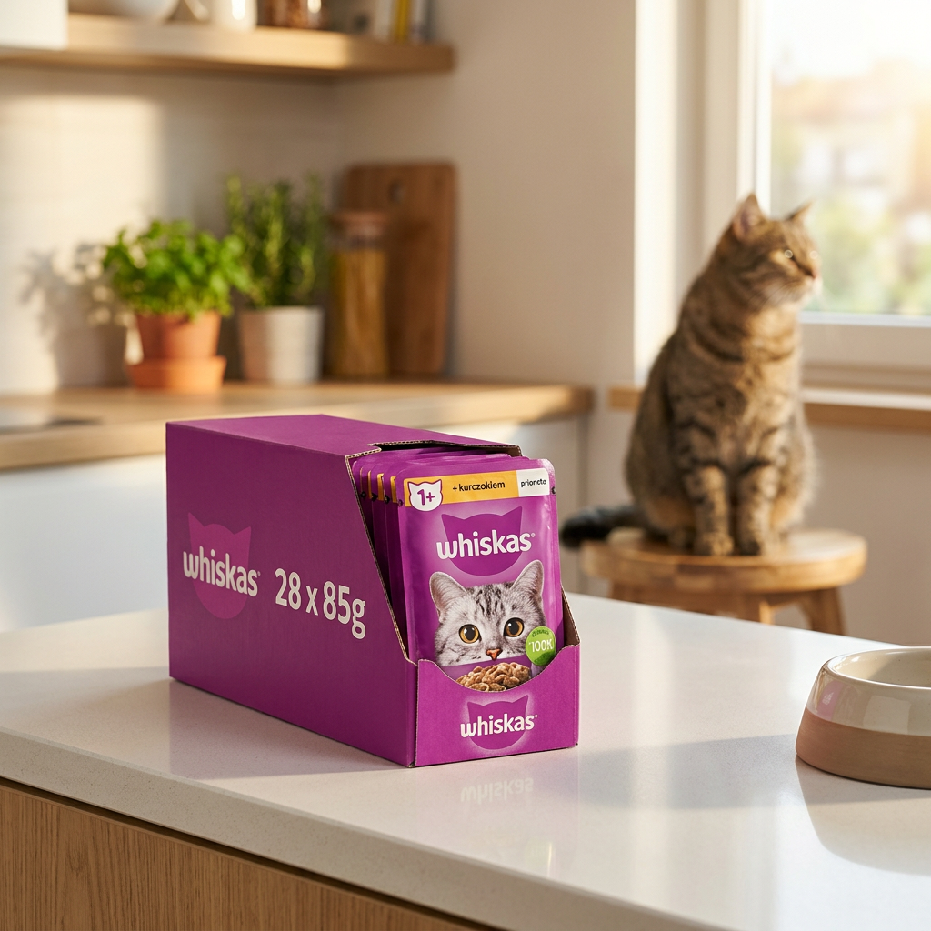 Whiskas Mokra karma dla kota dorosłego z kurczakiem w galaretce – saszetki 28 x 85 g