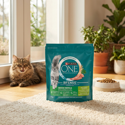 Purina ONE Bifensis Indoor sucha karma dla dorosłych kotów domowych 1,4 kg – indyk