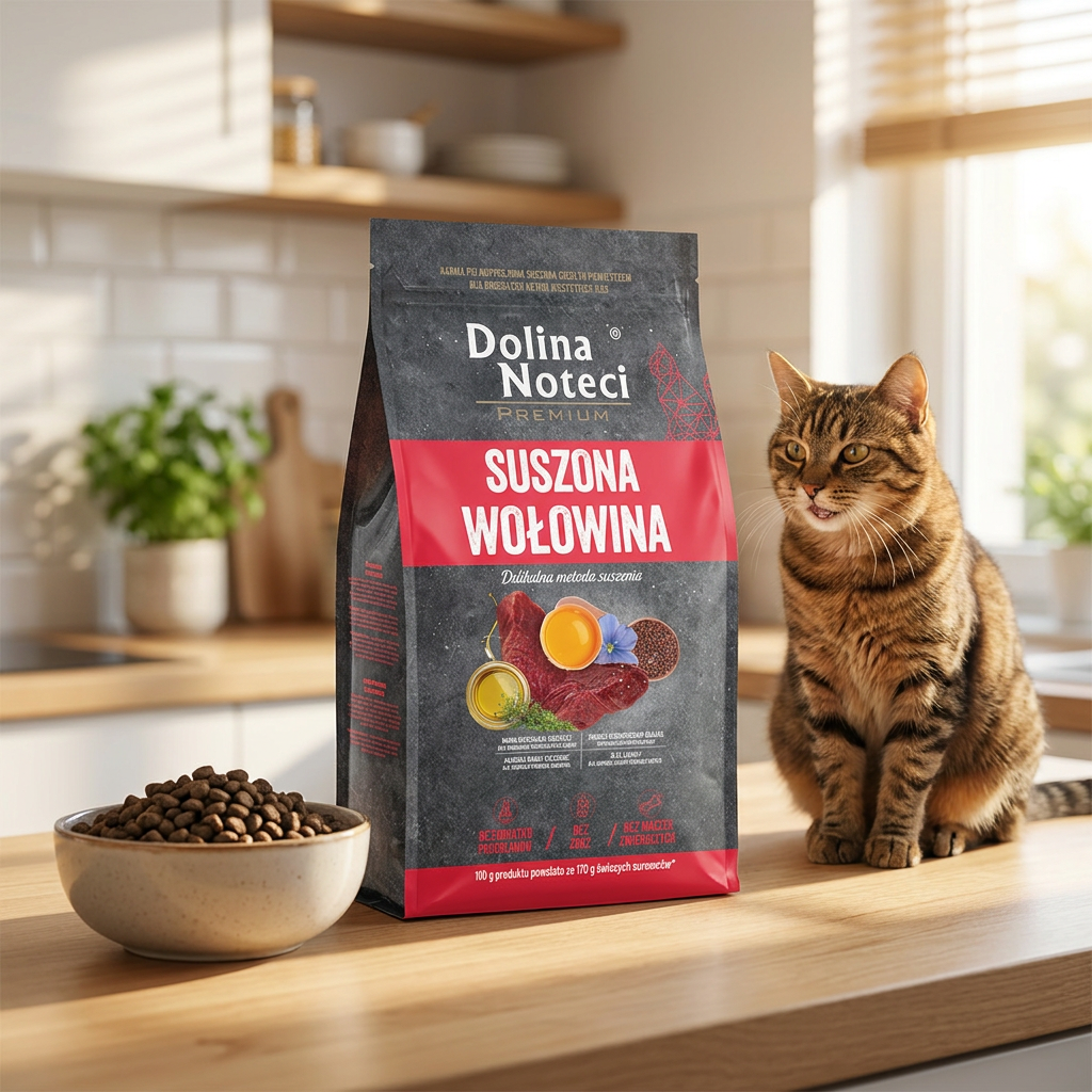 Dolina Noteci Premium sucha karma dla kota 2 kg bezzbożowa z wołowiną – dla dorosłych