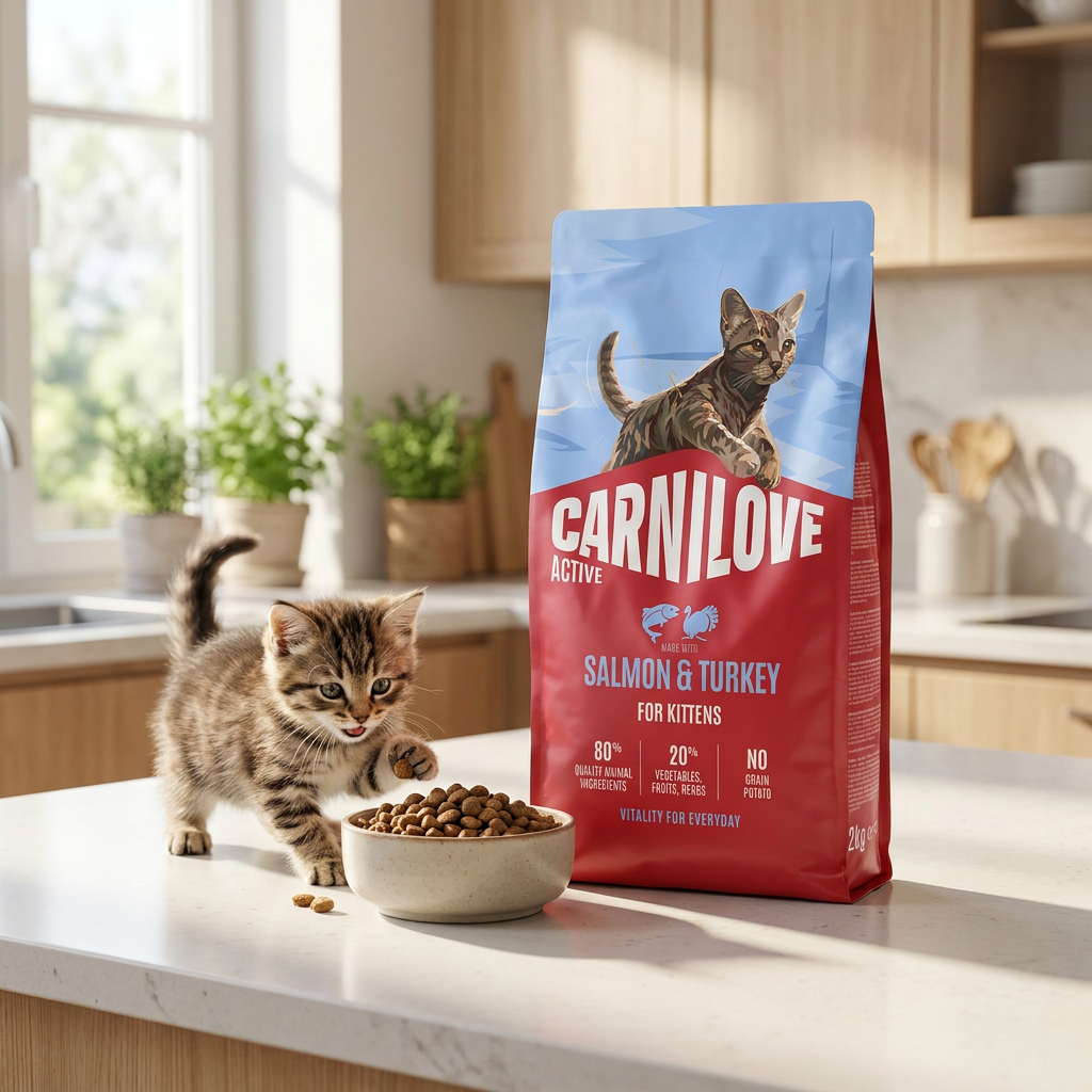 Carnilove sucha karma dla kociąt 2 kg z łososiem i indykiem – bezzbożowa, pełnoporcjowa