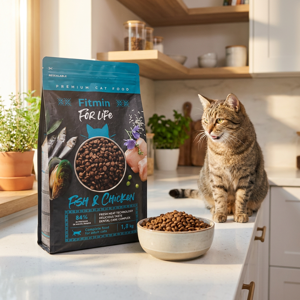 Fitmin For Life sucha karma dla kota dorosłego 1,8 kg bezzbożowa – ryba i kurczak