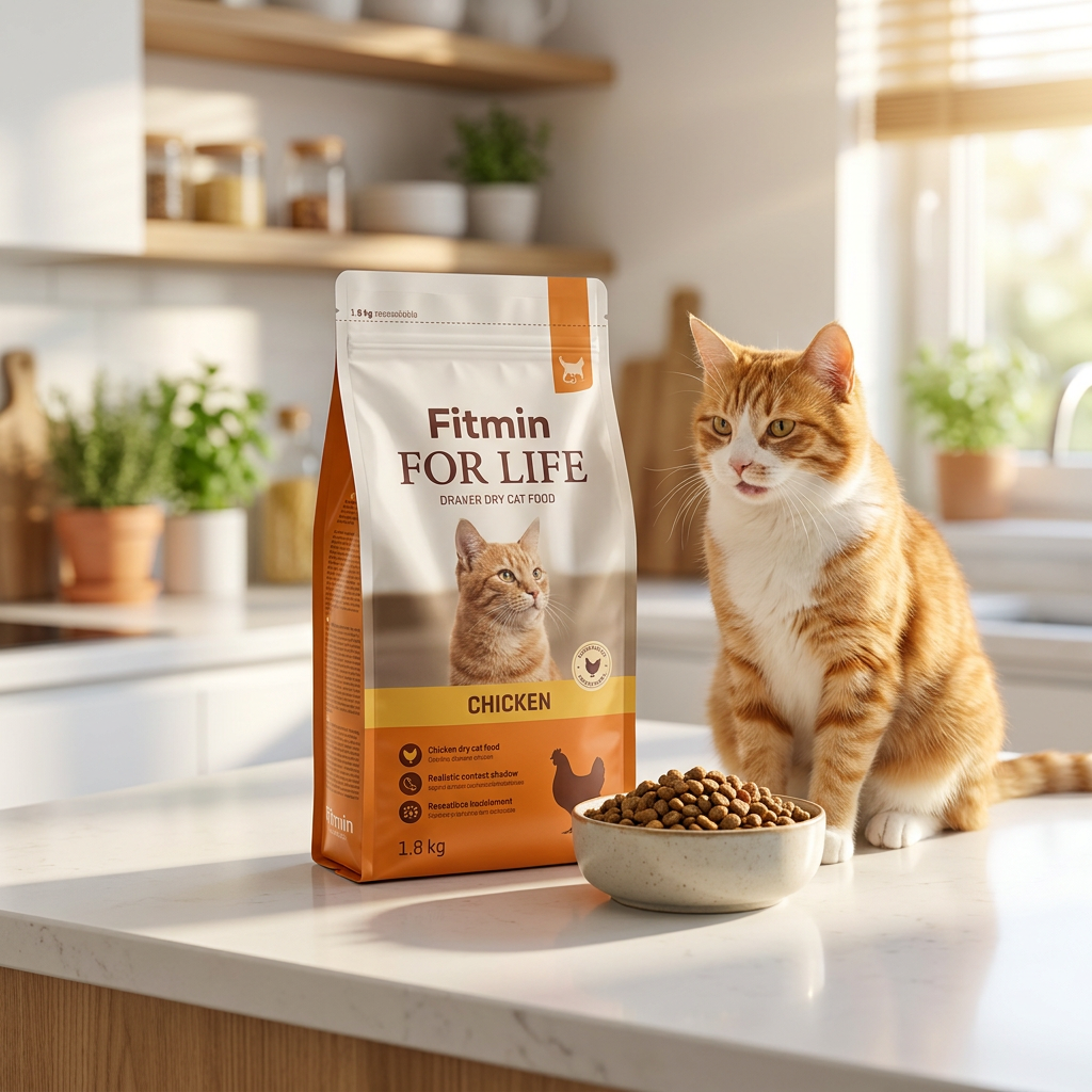 Fitmin For Life Adult sucha karma dla kota 1,8 kg – kompletna, dla dorosłych kotów, kurczak
