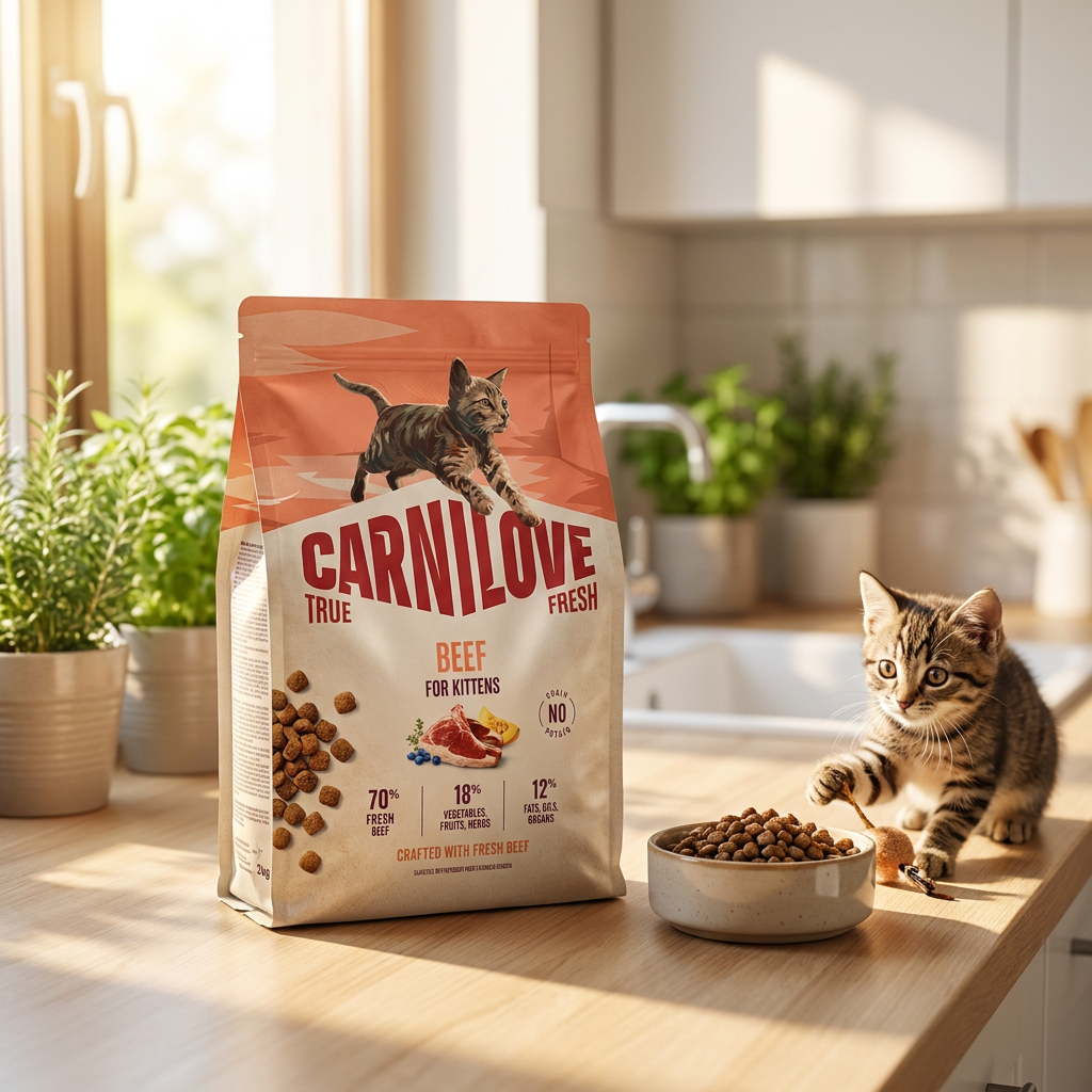 Carnilove True Fresh sucha karma dla kociąt 2 kg – bezzbożowa, 70% świeżej wołowiny