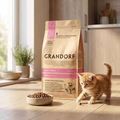 Grandorf sucha karma dla kociąt 2 kg z jagnięciną i indykiem – Lamb Turkey Kitten