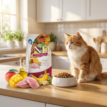 Farmina N&D Tropical Selection sucha karma dla kota z kurczakiem 1,5 kg – dla dorosłych