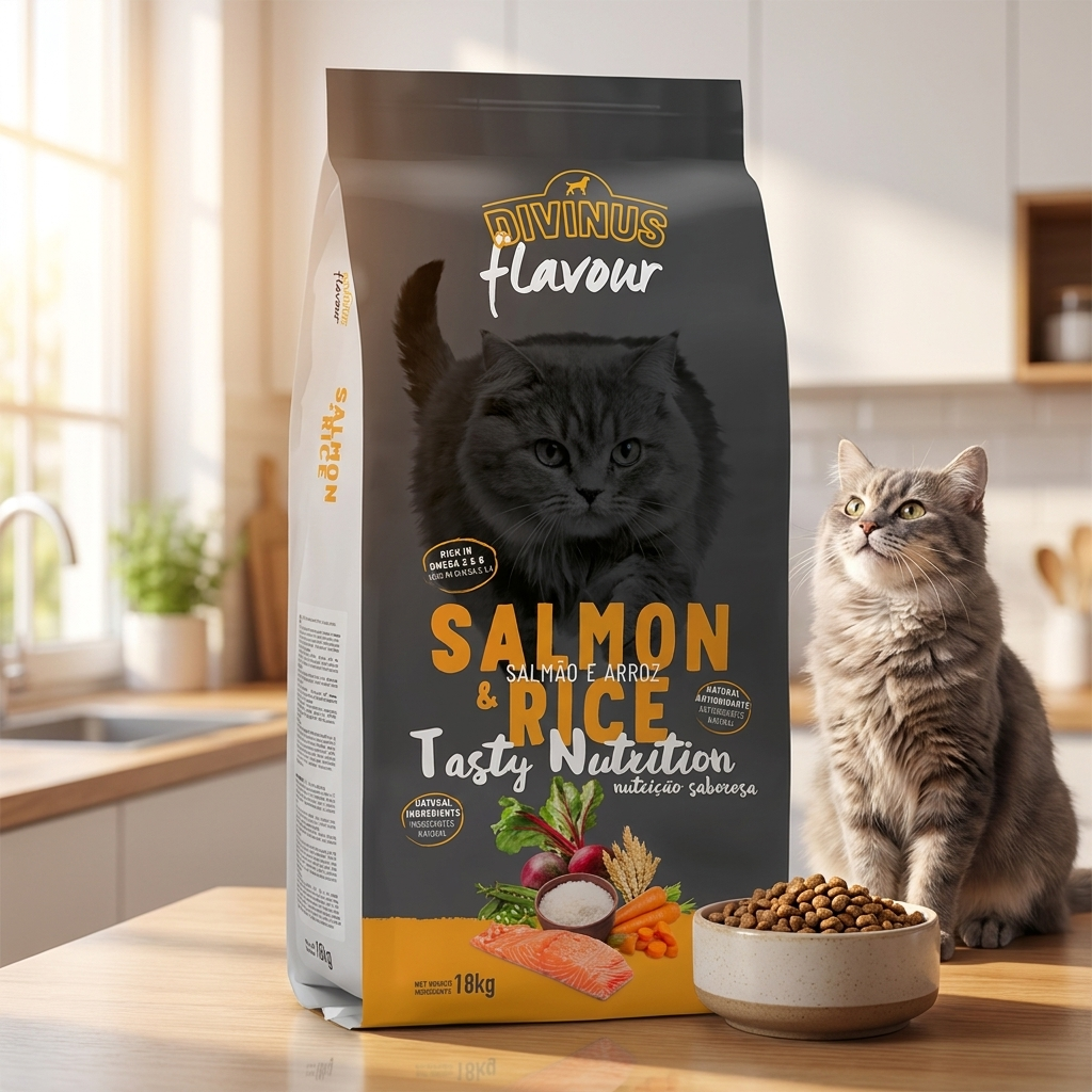 Divinus Salmon & Rice sucha karma dla kotów dorosłych 18 kg – łosoś z ryżem