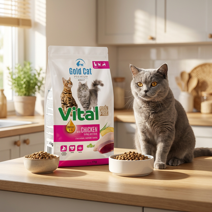 Gold Dog Gold Cat Vital Premium sucha karma dla kota bezzbożowa 4 kg – kurczak