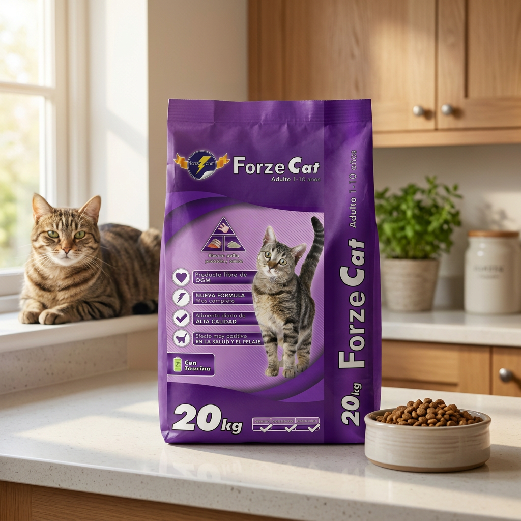 Forzecan Forzecat sucha karma dla kota 20 kg – 60% mięsa i ryb, bez GMO, mix smaków