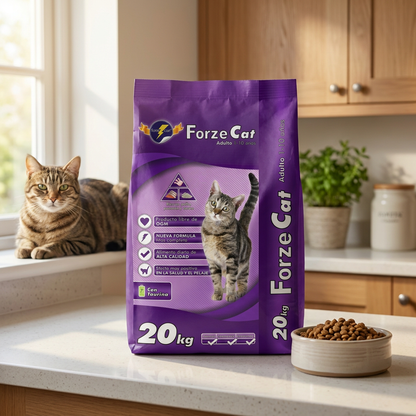 Forzecan Forzecat sucha karma dla kota 20 kg – 60% mięsa i ryb, bez GMO, mix smaków