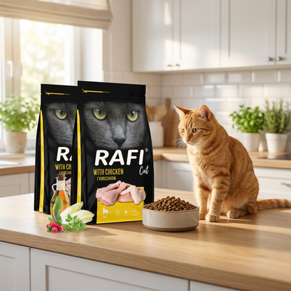 Rafi Cat sucha karma dla kota z kurczakiem 2 x 7 kg – dla dorosłych kotów sterylizowanych