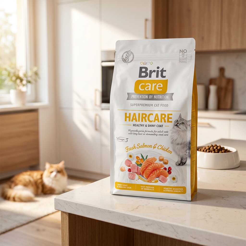 Brit Care Cat Grain-Free Haircare sucha karma dla kota 2 kg – bezzbożowa, łosoś i kurczak