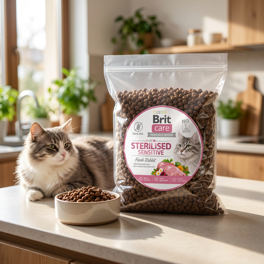 Brit Care Cat Sterilised Sensitive sucha karma dla kota 2 kg – bezzbożowa, królik