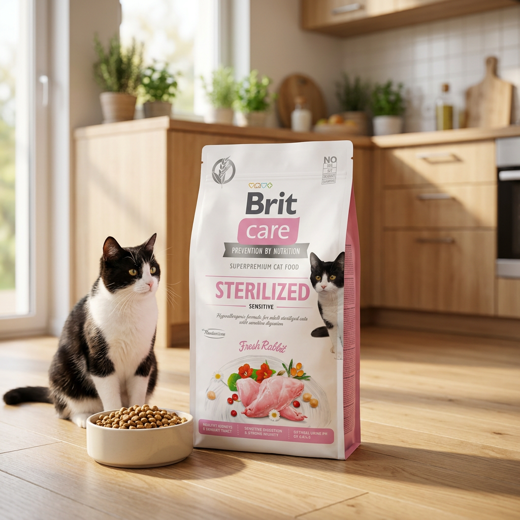 Brit Care Cat Grain-Free Sterilized Sensitive 7 kg – sucha karma bezzbożowa dla kota, królik