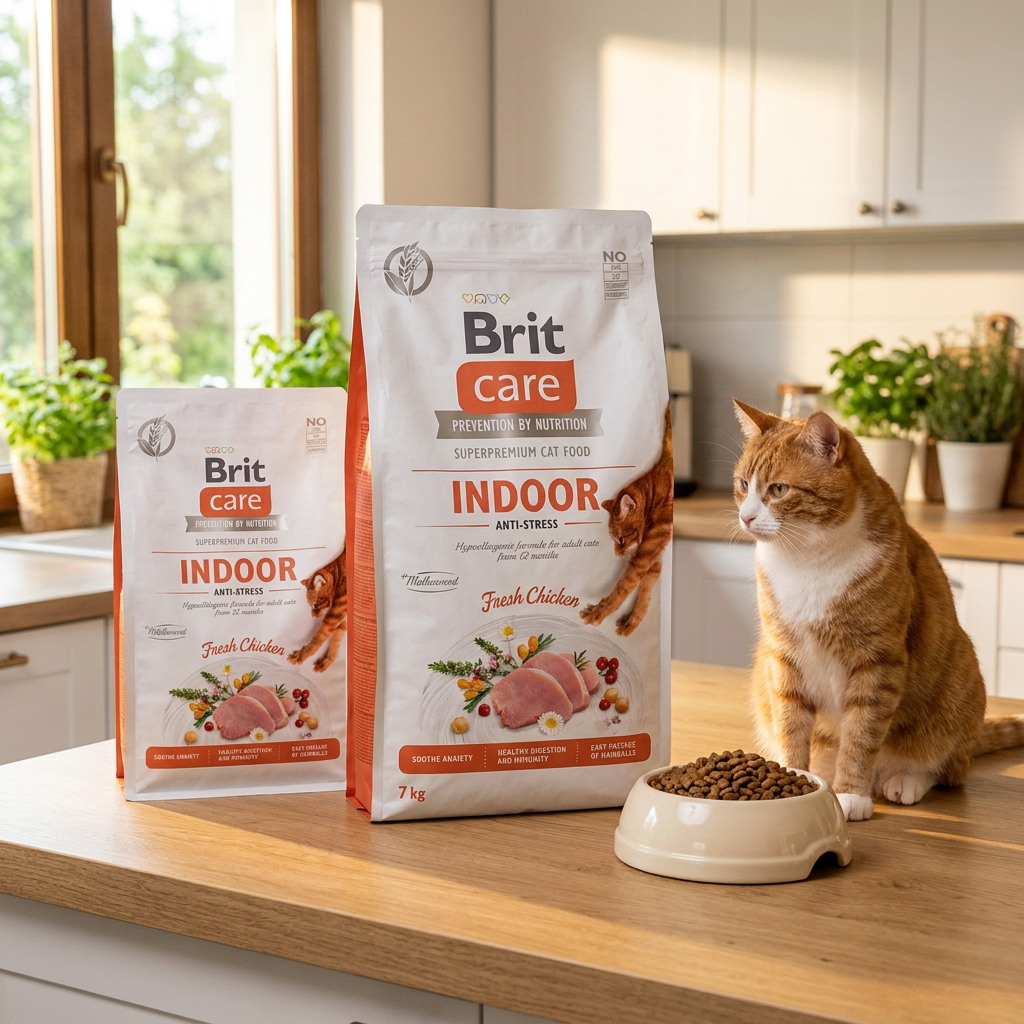 Brit Care sucha karma dla kota indoor 7 kg bezzbożowa z kurczakiem – Anti-Stress