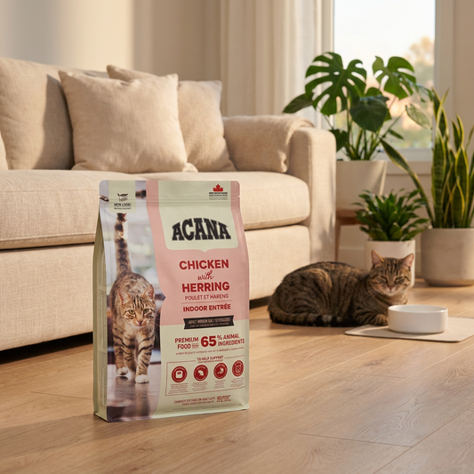 Acana Indoor Entrée sucha karma dla kota 4,5 kg – bez zbóż, kurczak i śledź, dla kotów domowych