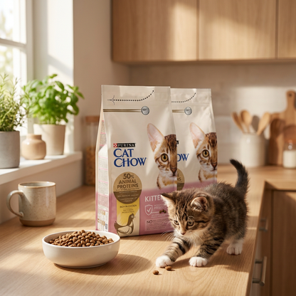 Cat Chow Kitten sucha karma dla kociąt 1,5 kg z DHA i prebiotykiem – kurczak