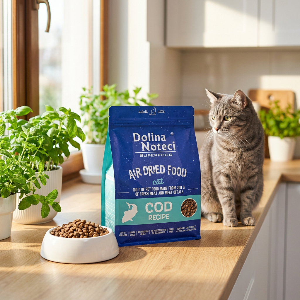 Dolina Noteci Superfood Adult sucha karma dla kota bezzbożowa 1 kg – z dorszem