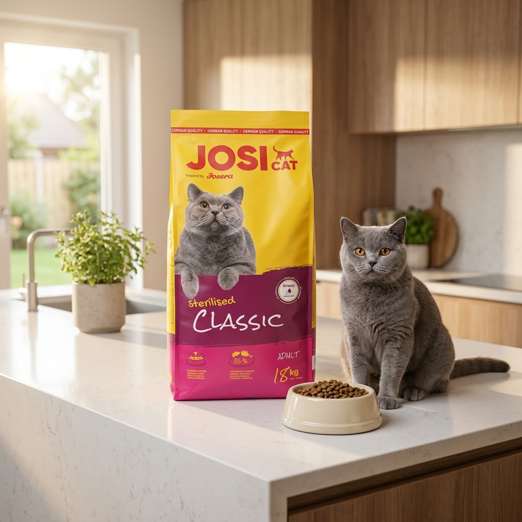 JosiCat Sterilised Classic sucha karma dla kotów sterylizowanych z łososiem 18 kg, bez zbóż