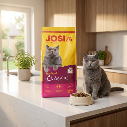 JosiCat Sterilised Classic sucha karma dla kotów sterylizowanych z łososiem 18 kg, bez zbóż