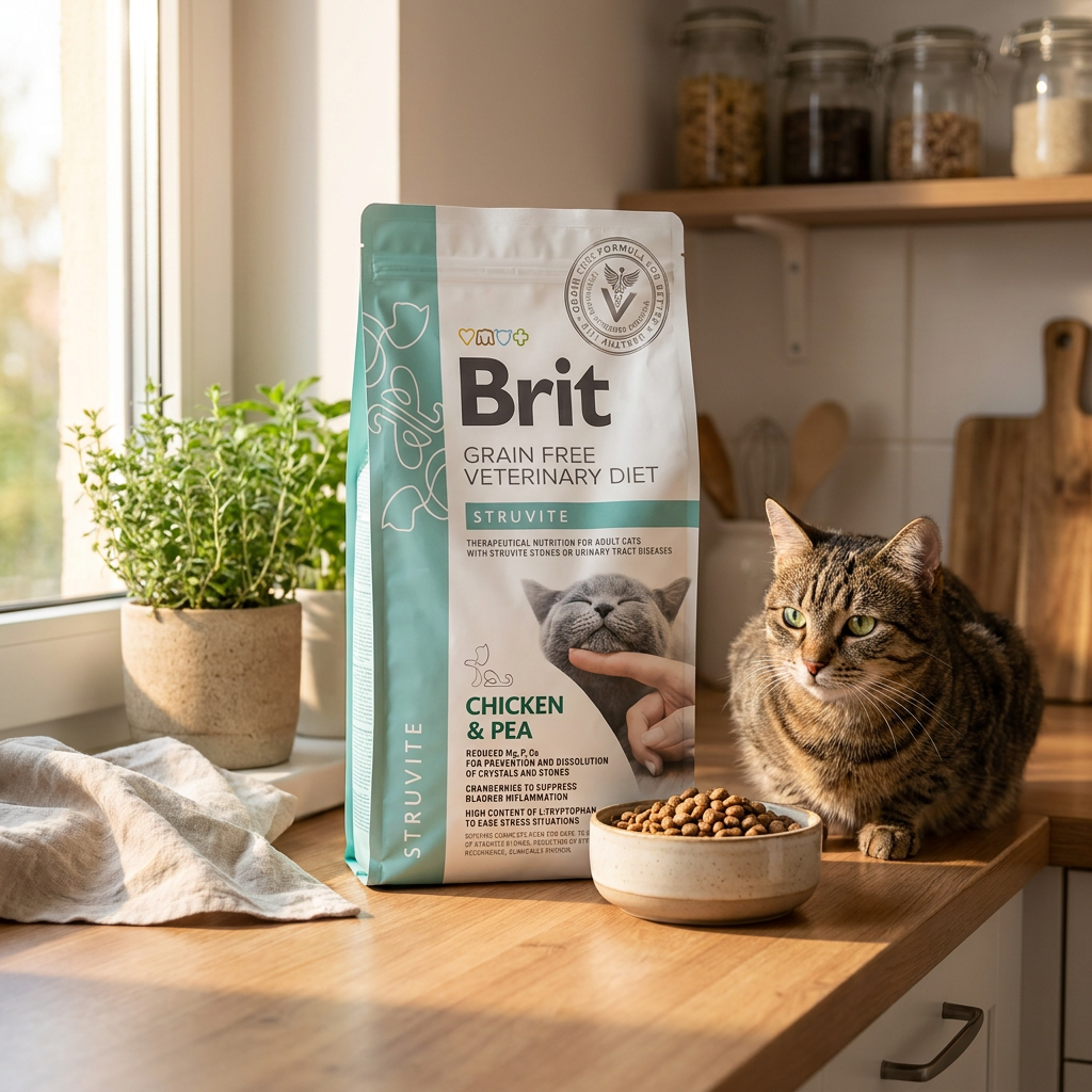 Brit Veterinary Diets Struvite karma sucha dla kota 5 kg – bezzbożowa, kamica struwitowa, kurczak
