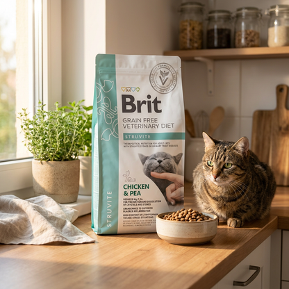 Brit Veterinary Diets Struvite karma sucha dla kota 5 kg – bezzbożowa, kamica struwitowa, kurczak