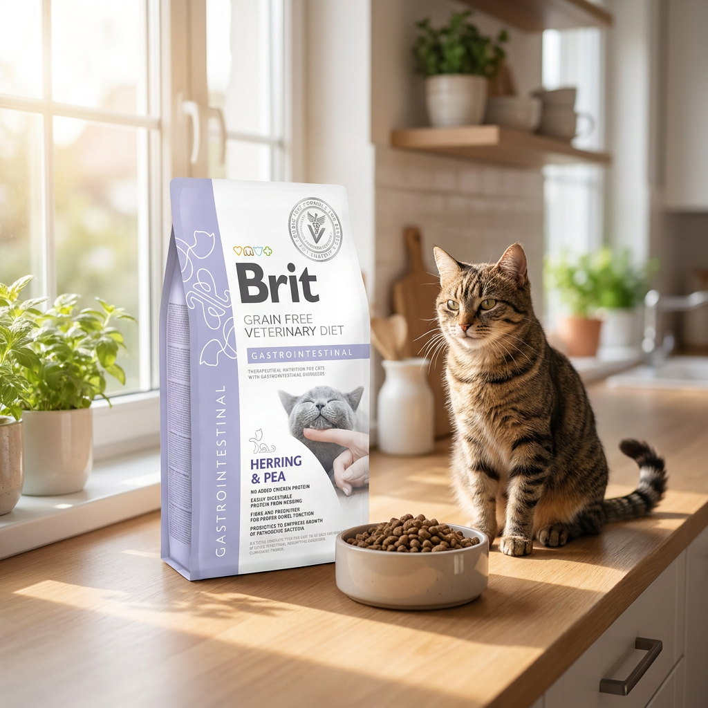 Brit Grain Free weterynaryjna karma dla kota 5 kg, bezzbożowa – śledź z groszkiem