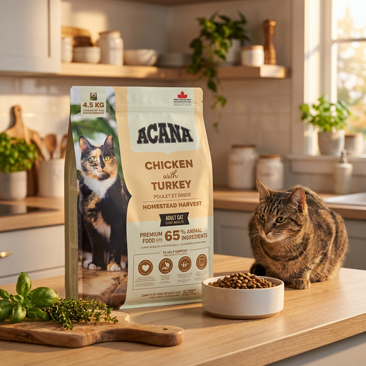 Acana Homestead Harvest sucha karma dla kota 4.5 kg bezzbożowa – kurczak z indykiem
