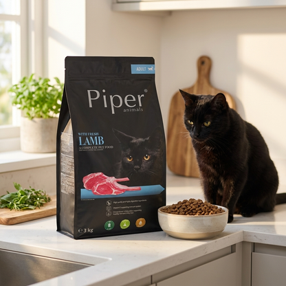 Piper Animals sucha karma dla kota z jagnięciną 3 kg – bezzbożowa, dla dorosłych kotów