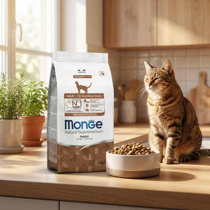 Monge Cat Adult Monoprotein sucha karma dla kota z królikiem 1,5 kg – superpremium
