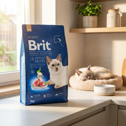 Brit Premium sucha karma dla kota sterylizowanego 8 kg bezzbożowa – jagnięcina
