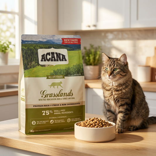 Acana Grasslands Cat sucha karma dla kotów dorosłych 1,8 kg – bezzbożowa, jagnięcina i kaczka
