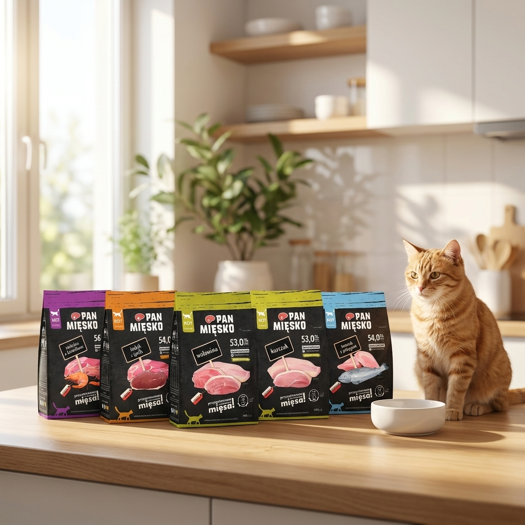Pan Mięsko karma sucha dla kota bezzbożowa 5x400 g – pakiet próbny, mix smaków