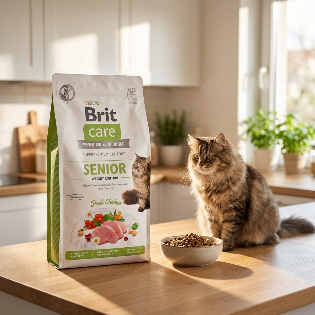 Brit Care sucha karma dla kota seniora 7 kg bezzbożowa, Weight Control – kurczak
