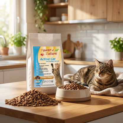 Power of Nature sucha karma dla kota 2 kg z kurczakiem i prebiotykiem – Active Cat Cookies Choice