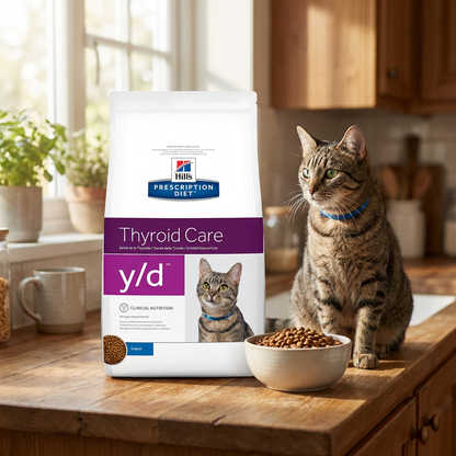 Hill's y/d Thyroid Care sucha karma dla kota 1,5 kg – wsparcie przy nadczynności tarczycy