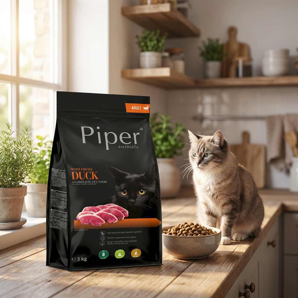 Piper Animals sucha karma dla kota z kaczką 3 kg – bezzbożowa, dla dorosłych kotów