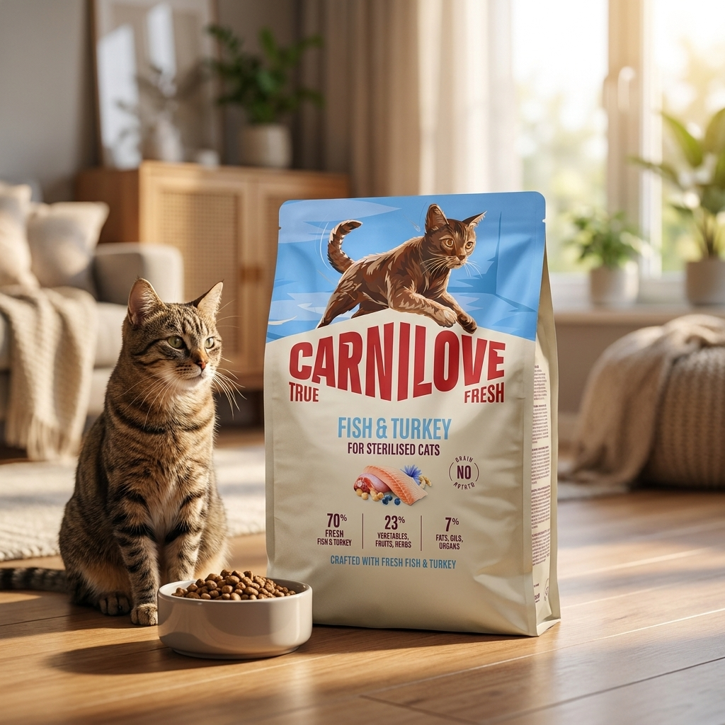 Carnilove True Fresh sucha karma dla kotów sterylizowanych 2 kg bezzbożowa – ryba i indyk