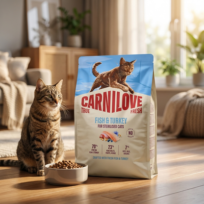 Carnilove True Fresh sucha karma dla kotów sterylizowanych 2 kg bezzbożowa – ryba i indyk
