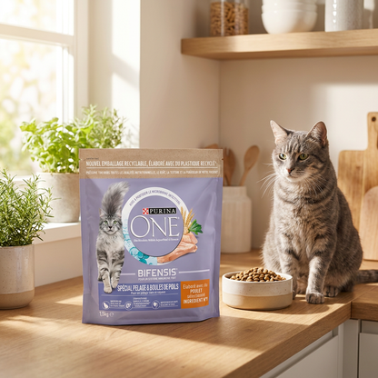 Purina ONE Coat Hairball sucha karma dla kotów przeciw kulom włosowym 1,5 kg – kurczak
