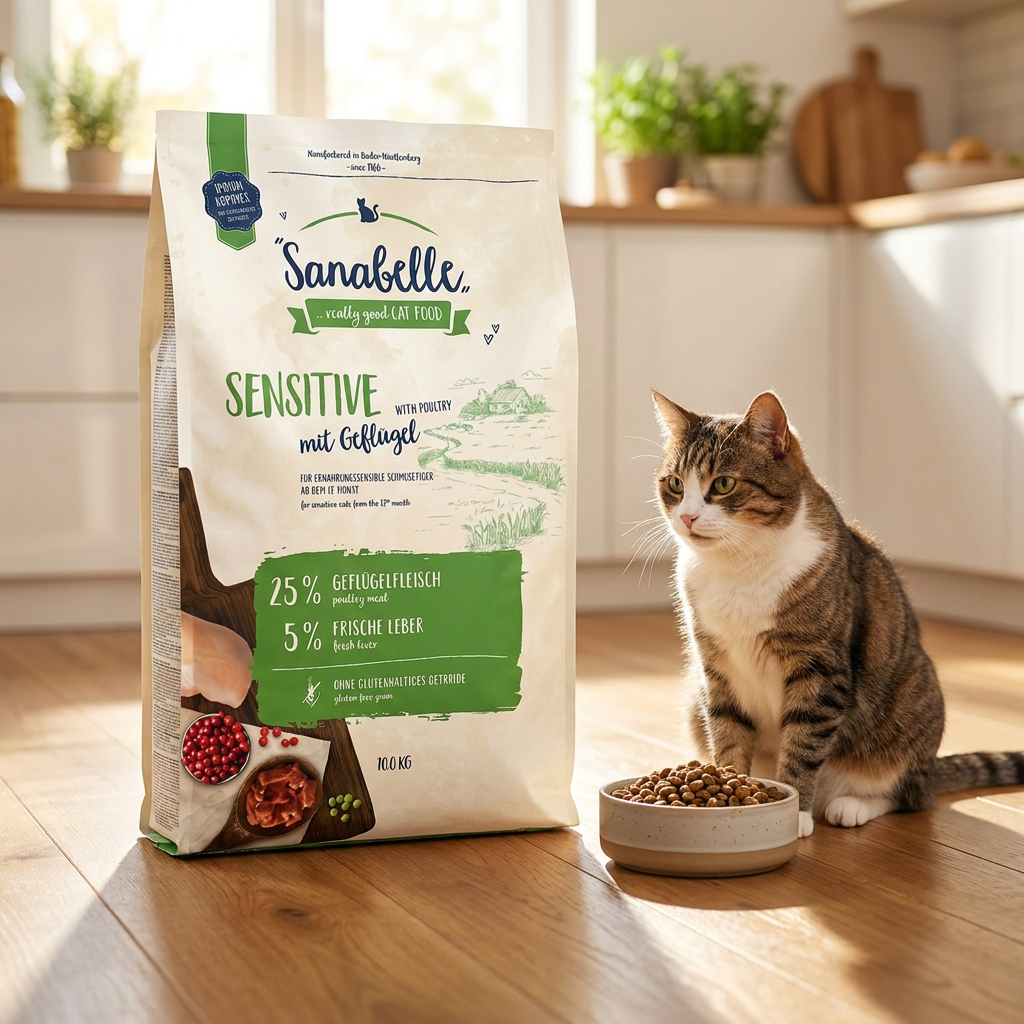 Sanabelle Sensitive sucha karma dla kota 10 kg z drobiem i prebiotykiem – kurczak