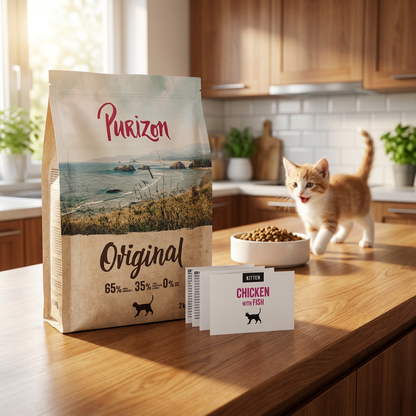Purizon Kitten sucha karma dla kociąt bez zbóż 2 kg – kurczak z rybą