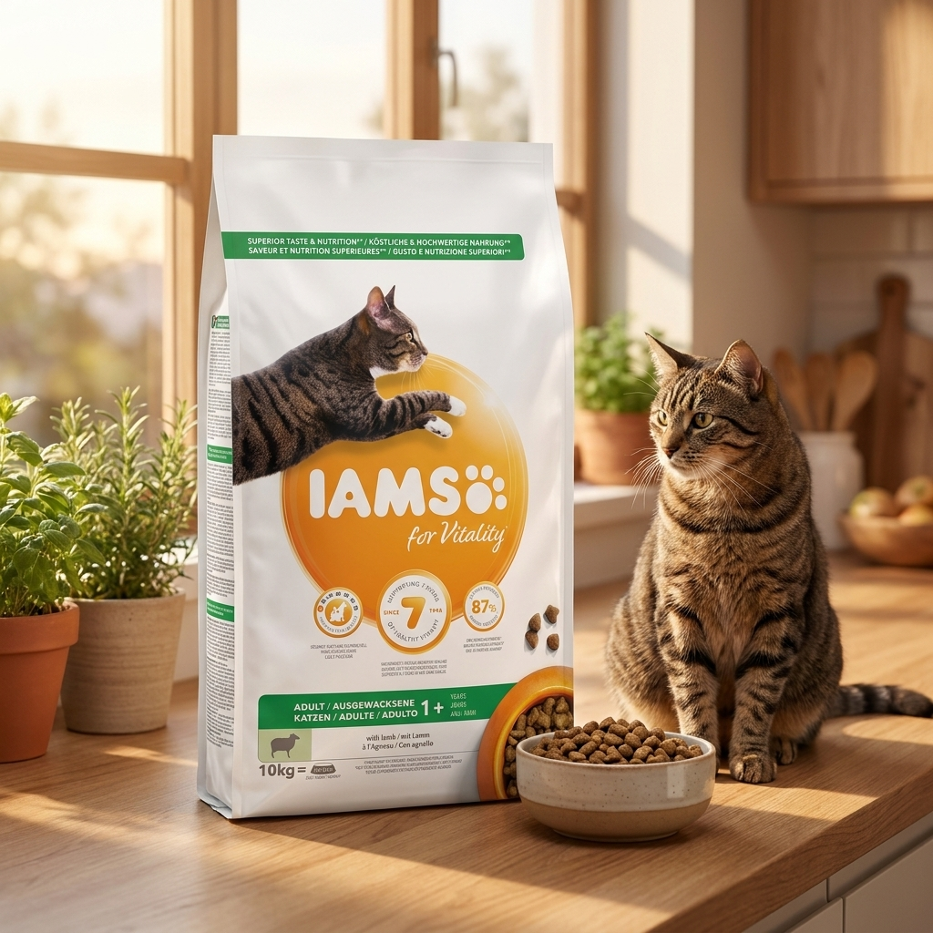 Iams for Vitality sucha karma dla dorosłych kotów z jagnięciną 10 kg – bez pszenicy
