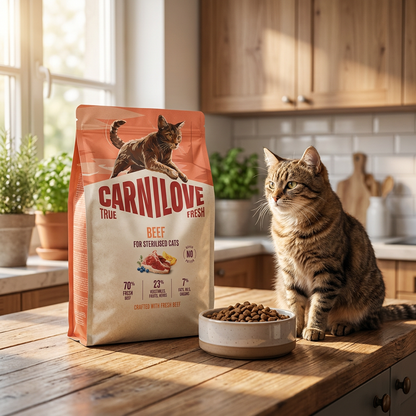Carnilove True Fresh sucha karma dla kotów sterylizowanych 2 kg, bezzbożowa – wołowina