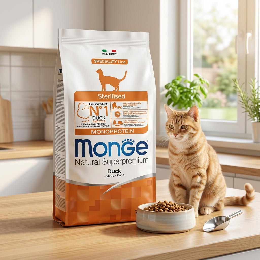 Monge Cat Sterilised Monoprotein karma sucha dla kota sterylizowanego z kaczką 1,5 kg