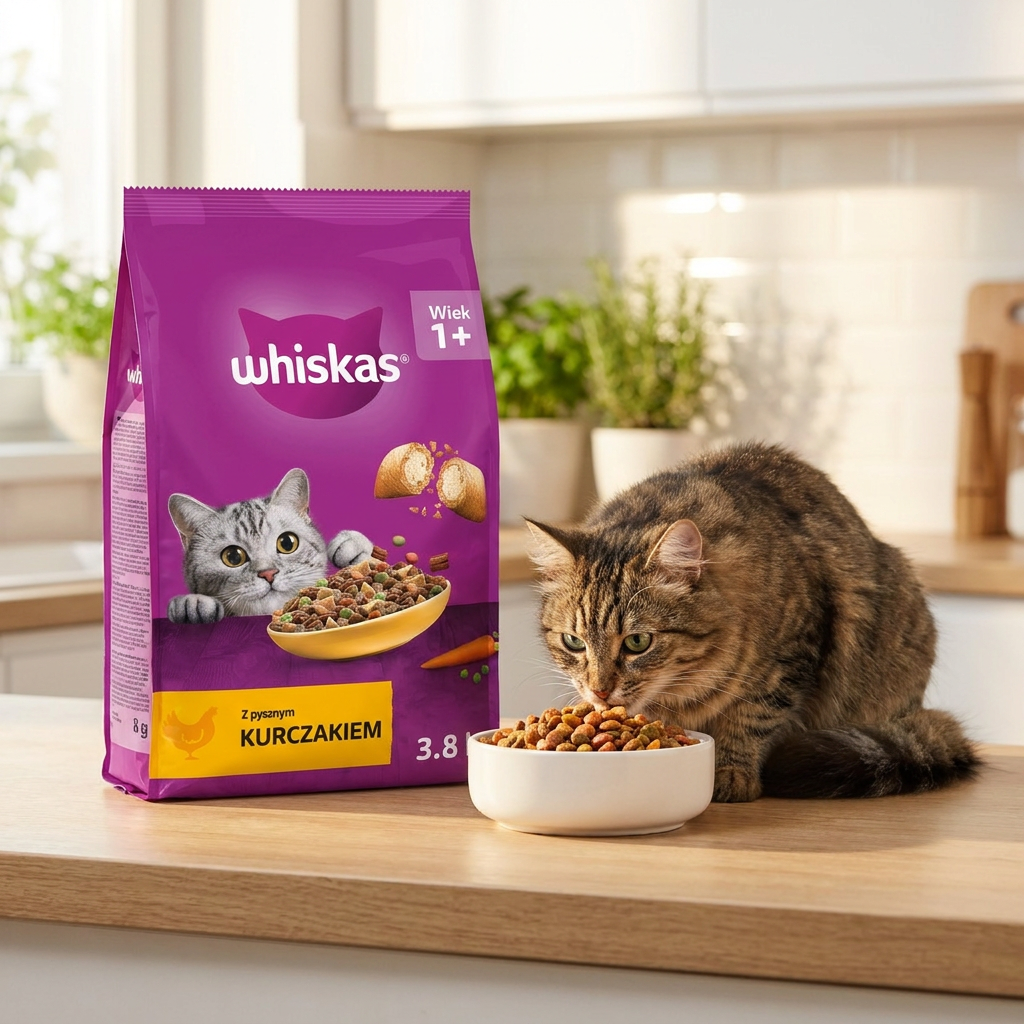Whiskas Adult sucha karma dla kota z kurczakiem 3,8 kg – dla dorosłych kotów