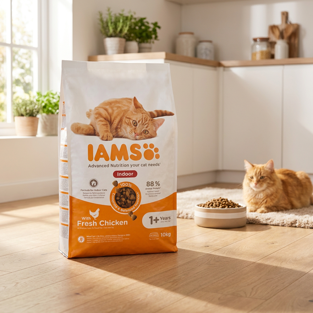 Iams sucha karma dla kota dorosłego niewychodzącego z domu 10 kg z kurczakiem – Indoor