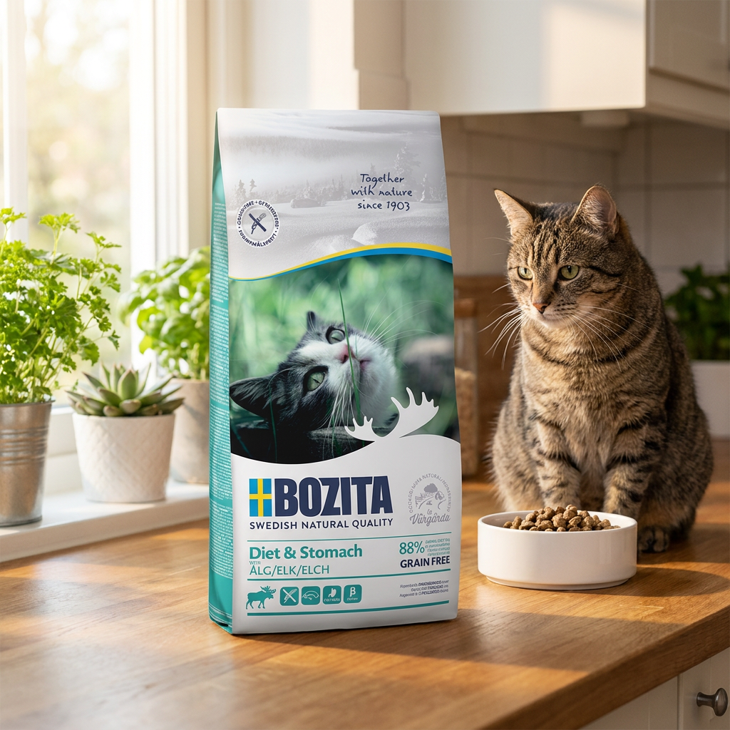 Bozita Diet & Stomach sucha karma dla kota bez zbóż 2 kg – łoś, dla wrażliwych