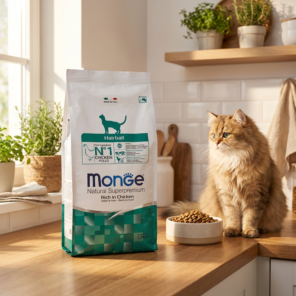 Monge Cat Hairball sucha karma dla kota odkłaczająca 1,5 kg – bezzbożowa, kurczak